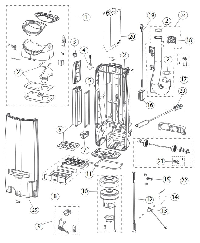 Parts Book And Schematics For Riccar Models R S R D R P Vacuumsrus