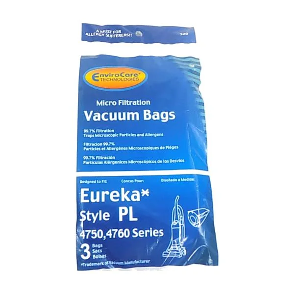 EnviroCare Replacement Micro Filtration Vacuum Bags for Eureka Style PL Upright Vacuums 3pk