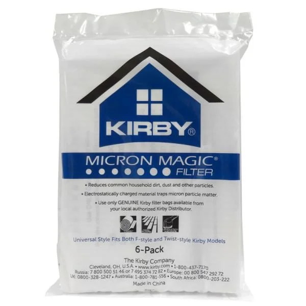 Kirby Cloth HEPA Bags Micron Magic for All Modern Kirby Vacuums - 6pk