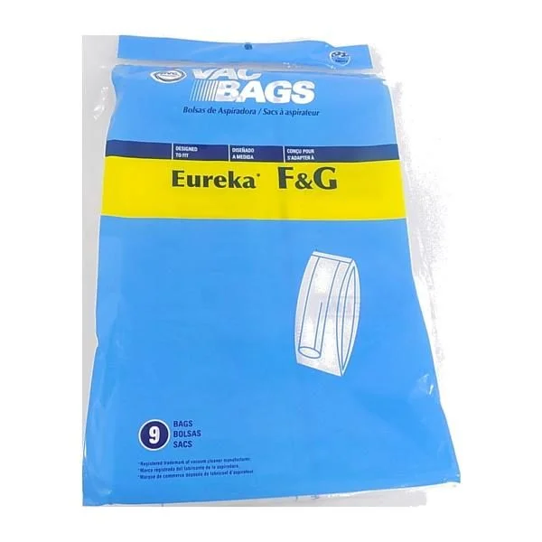 Replacement Vacuum bags for Eureka F and G Sanitaire, Kenmore 5062, White Westinghouse, Koblenz, Singer SUB-1, Commercial, Imperial 9pk OEM #52320C, 57695,54924,