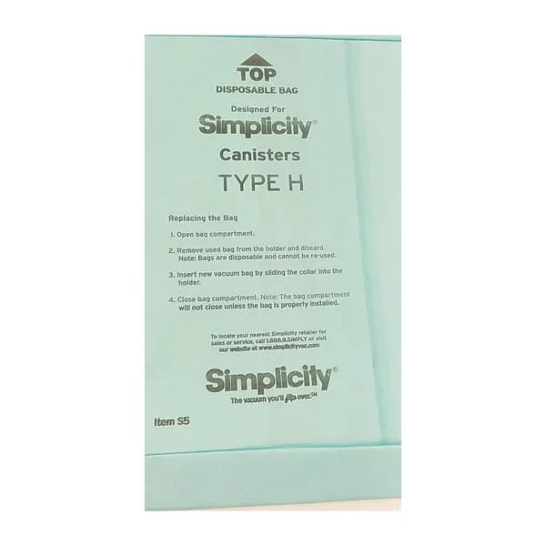 Simplicity TYPE H (S5-6) paper bags 6pk - Image 3