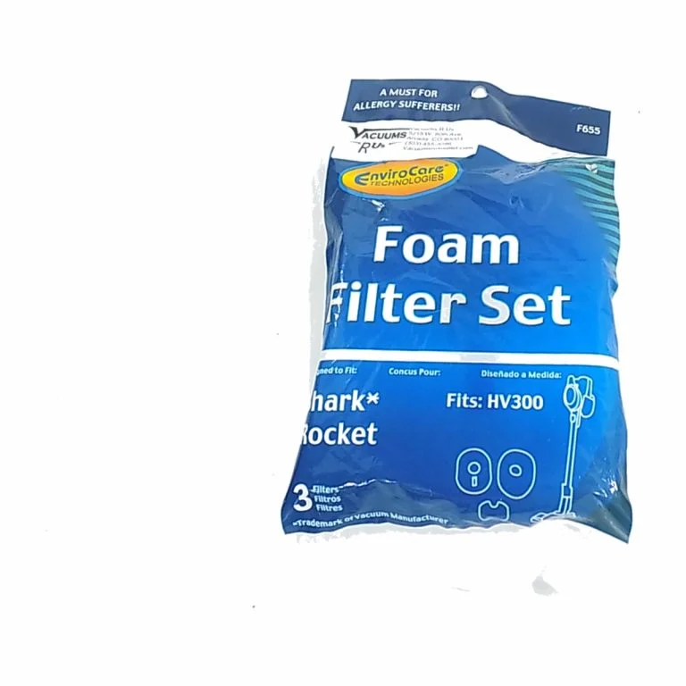 Envirocare Shark Rocket HV292 HV300 HV301 HV302 HV303, HV305, HV308, HV310, UV450 Foam Filter Set F655