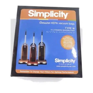 Simplicity Type W Synchrony HEPA Vacuum Cleaner Bags 6 Pack