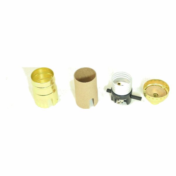 Push-Thru Leviton Brand Brite Gilt Brass Socket