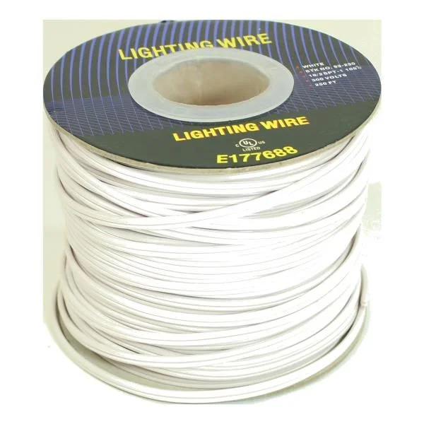 White Color, 18/2 Plastic Lamp Spool Cordby the foot