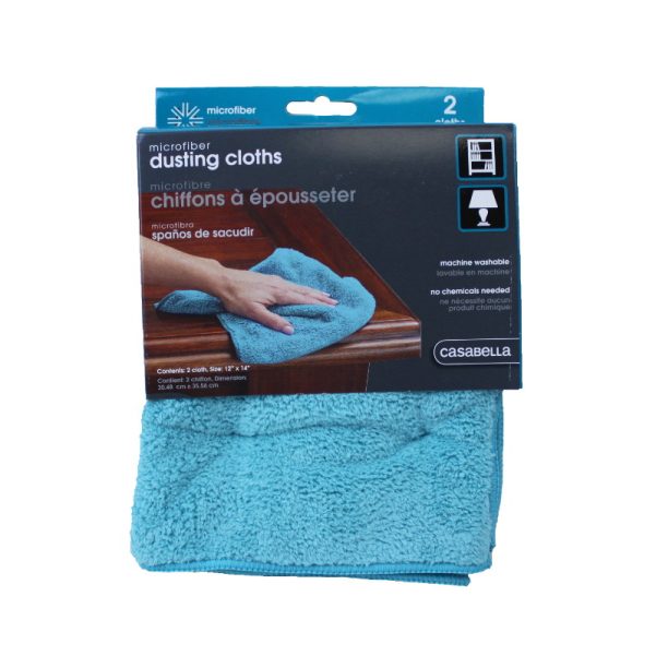 Cloth, Microfiber Dusting Blue 2pk (12" x 14") Part Number: 8511210 for Casabella