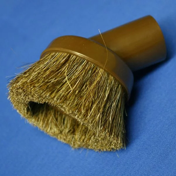 Dust Brush, 1-1/4" Brown Horse Hair Soft Rubber Part Number: 32-1630-71 for Fitall
