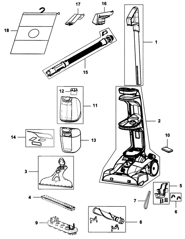 Schematic and parts list for: Oreck Model: FK50110PC - VacuumsRUs