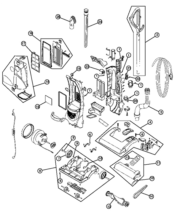 Schematic and parts list for: Oreck Model: U2440900 - VacuumsRUs